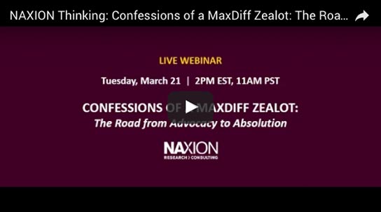 Confessions of a MaxDiff Zealot Video
